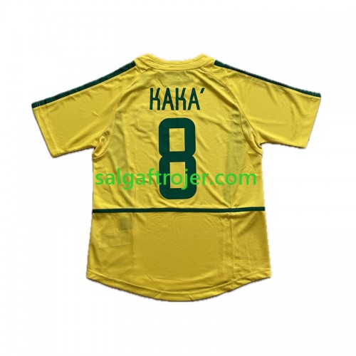 Brasilien KAKA 8 Fodboldtrøjer Retro Hjemmebanesæt 2002 Kort ærmer Brasilien KAKA 8 Fodboldtrøjer Retro Hjemmebanesæt 2002 Kort ærmer